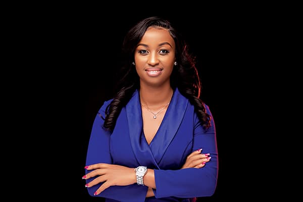 Monica Chege, marketing and communications executive, professional studio portrait